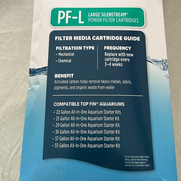 💕 2/$15 Topfin Power Filter Cartridges (12)-NIB - Picture 4 of 5